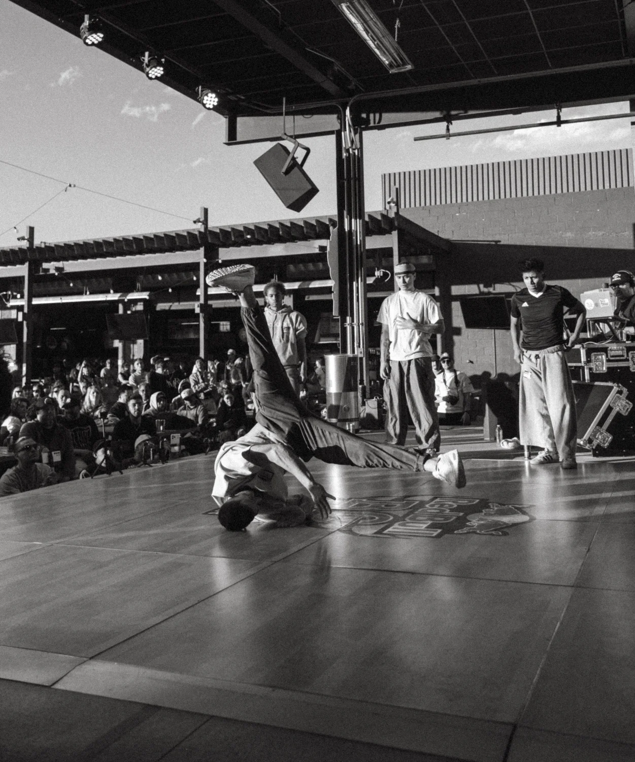 B-boys competing in the preliminary round. Photo: Peter Vo, Rocky Mountain PBS