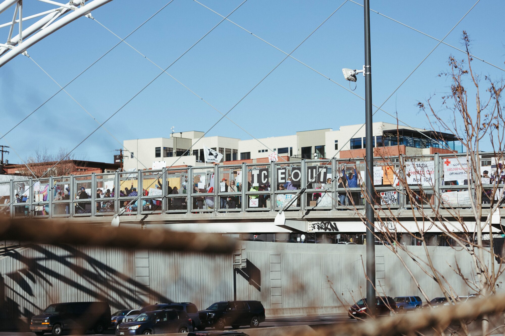 A bridge too far? Not for these protesters