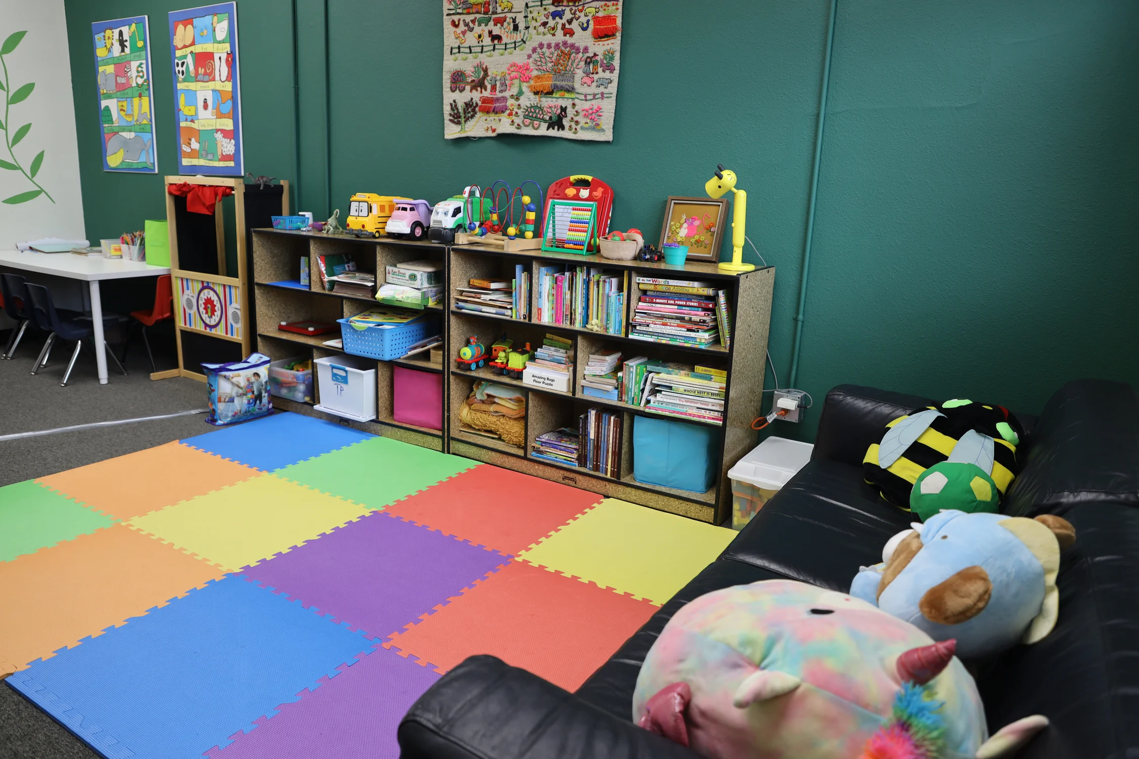 The space features a child care room, where child care professionals offer free daycare to those who are renting space with the center. Photo: Sarah Shoen, Rocky Mountain PBS