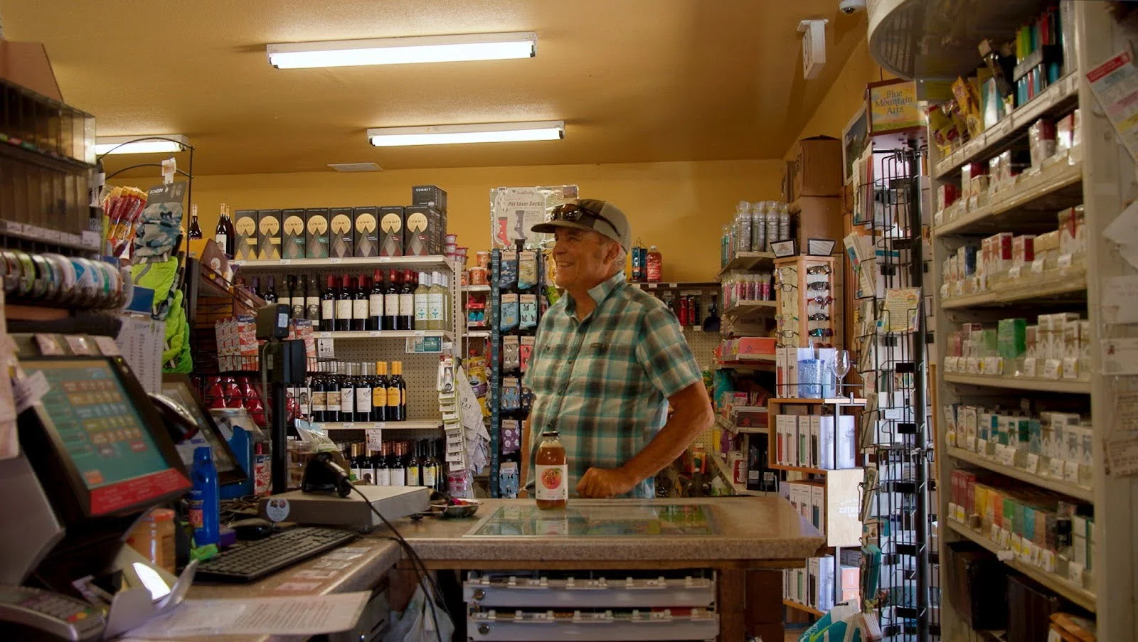 A customer waiting for checkout. Photo: Ziyi Xu, Rocky Mountain PBS