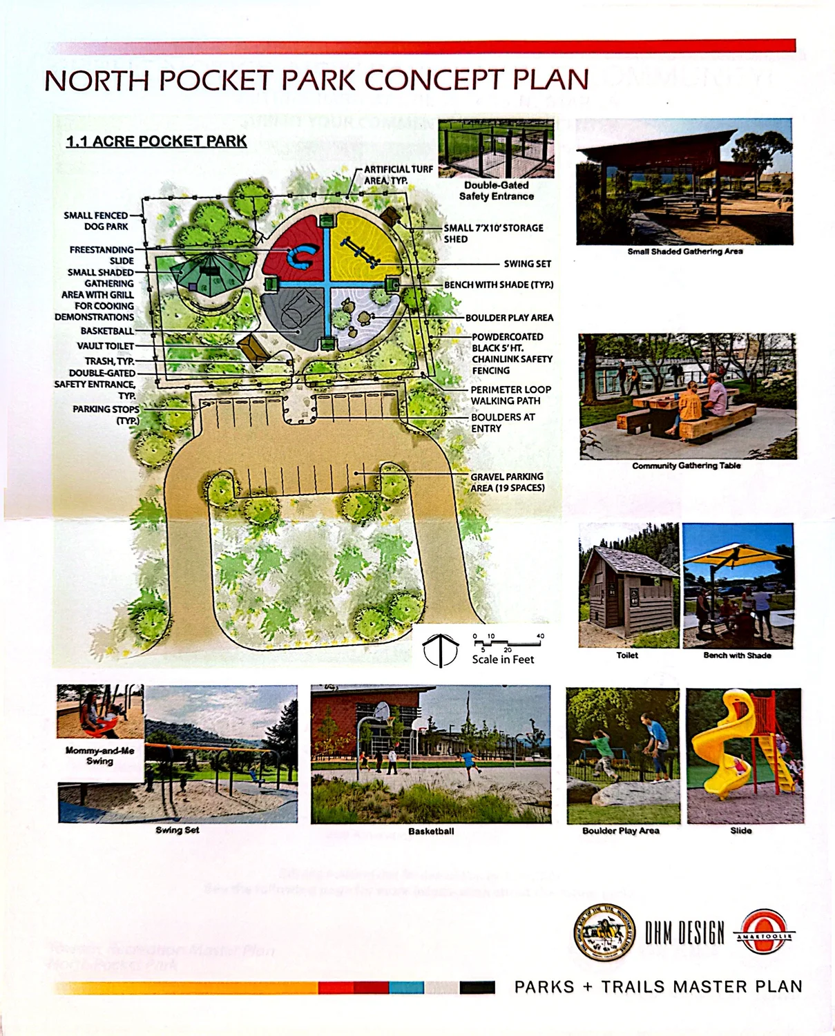 A concept plan of the North Pocket Park. Graphic courtesy Bernadette Cuthair