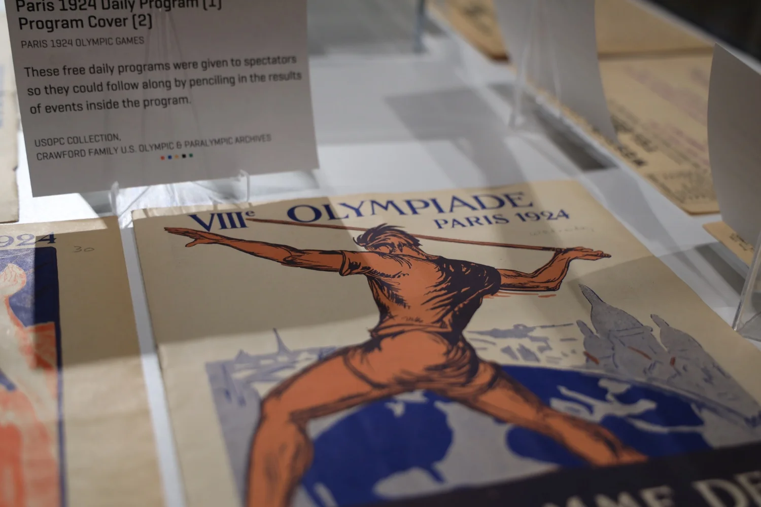 A program form the Paris 1924 Summer Olympic Games.  Photo: Chase McCleary, Rocky Mountain PBS