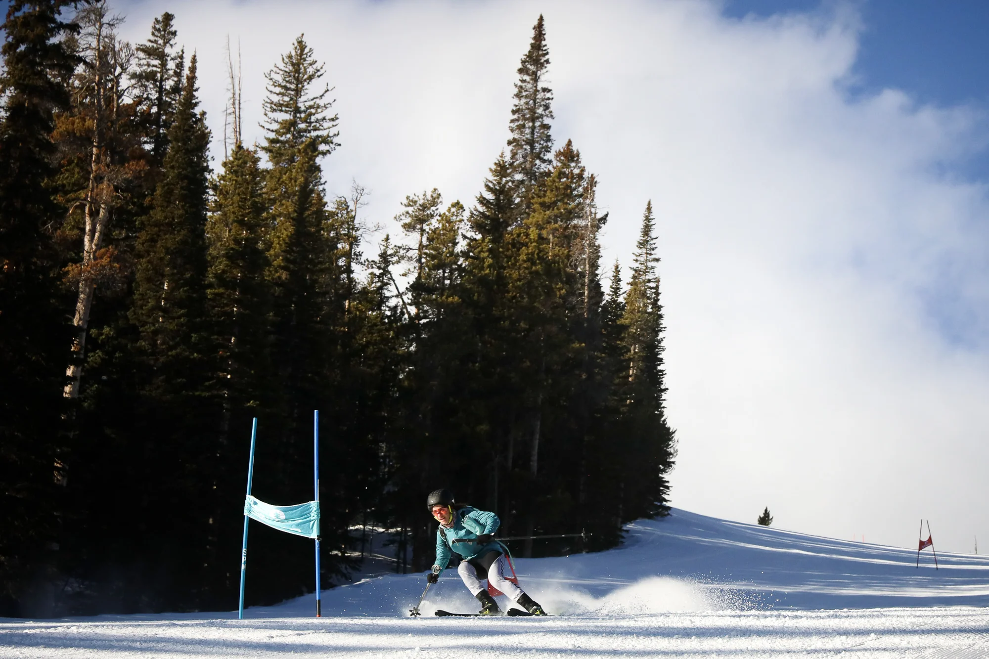 Skiers use skinny, ultralight skis that can be difficult to maneuver at high speeds. Photo: Cormac McCrimmon, Rocky Mountain PBS