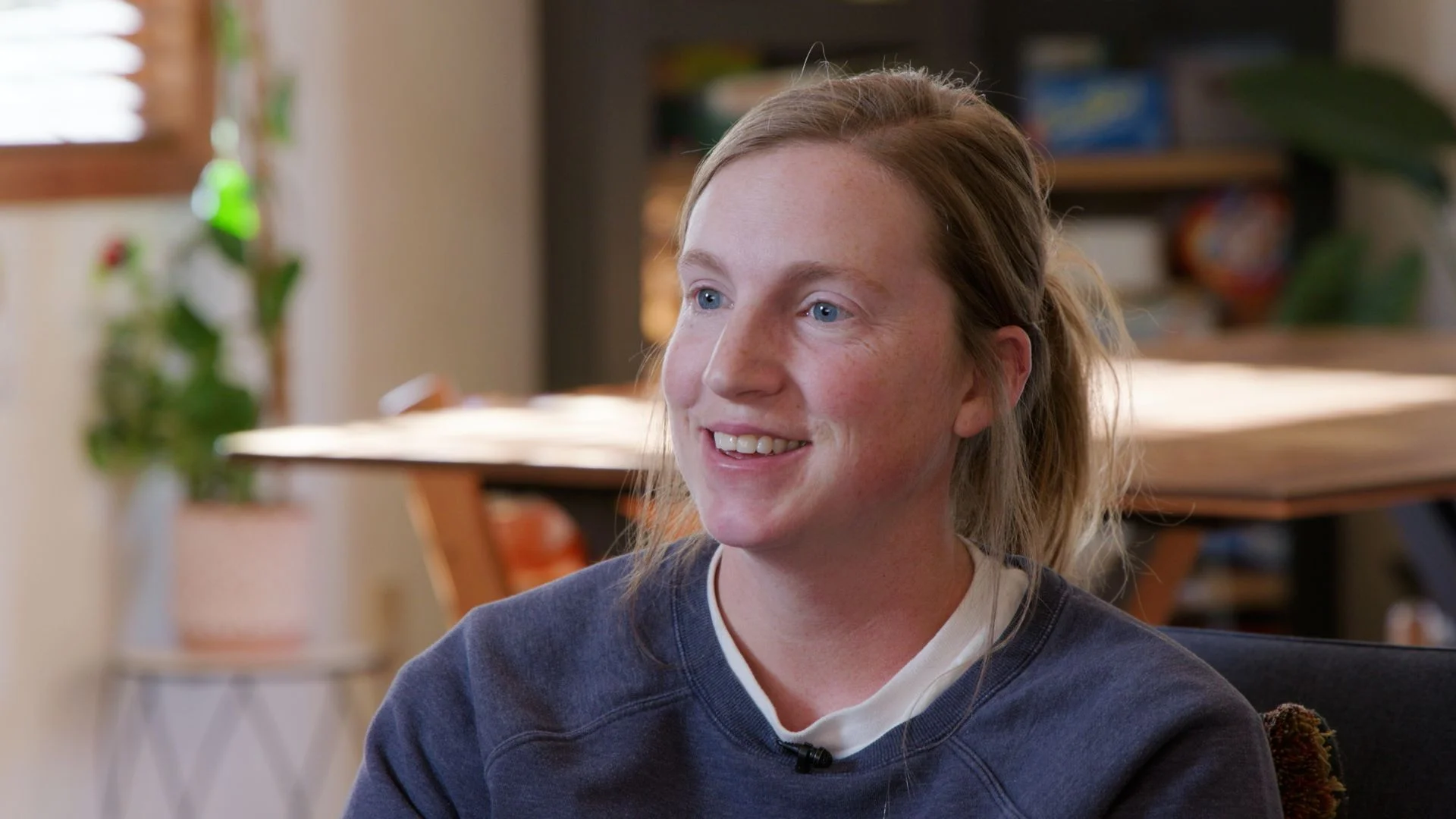 Molly Hamilton, mother of three, stays at home with the kids because it makes more financial sense than her taking a job and paying for childcare. Photo: Andrea Kramar, Rocky Mountain PBS. 