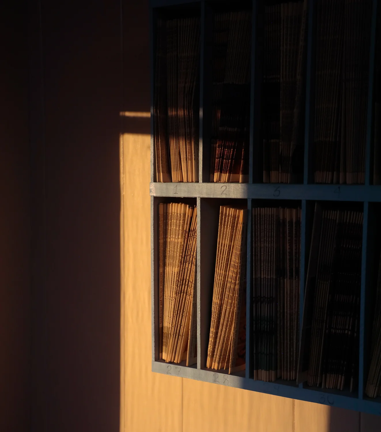 “The Leader” office in Limon holds an archive of newspapers dating back to 1914. Most of the historic editions survived a devastating tornado that hit Limon in 1990. Following the paper’s closure, the Limon library will manage the old newspapers. Photo: Cormac McCrimmon, Rocky Mountain PBS