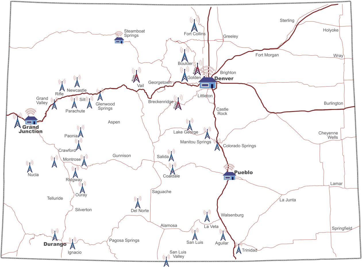 Map of RMPBS Statewide Signal Distribution