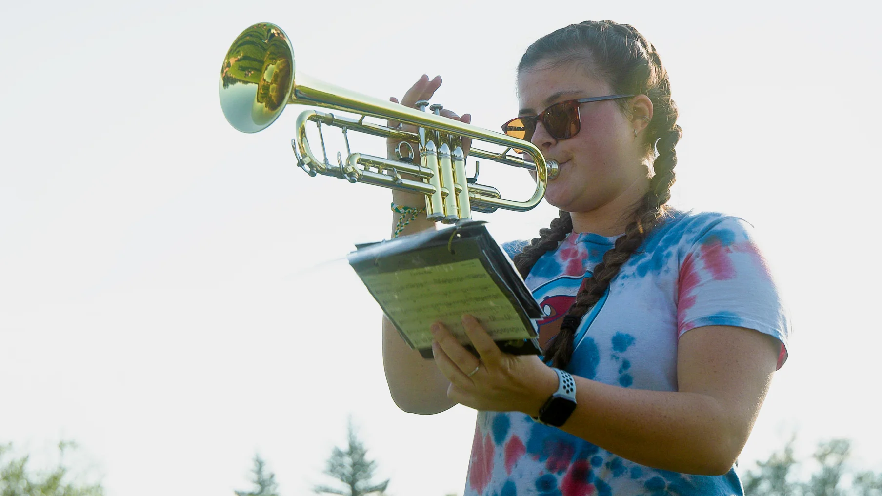 Samantha Haldeman practices the “Imperial March,” by John Williams at an October rehearsal. Photo: Cormac McCrimmon, Rocky Mountain PBS