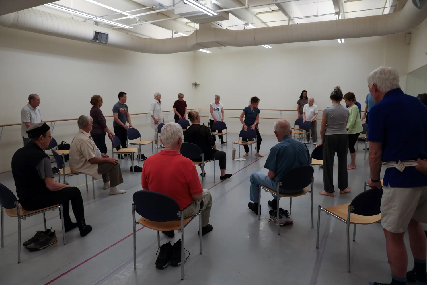 The choreography is adapted so participants can choose to either sit or stand as they dance. Photo: Carly Rose, Rocky Mountain PBS