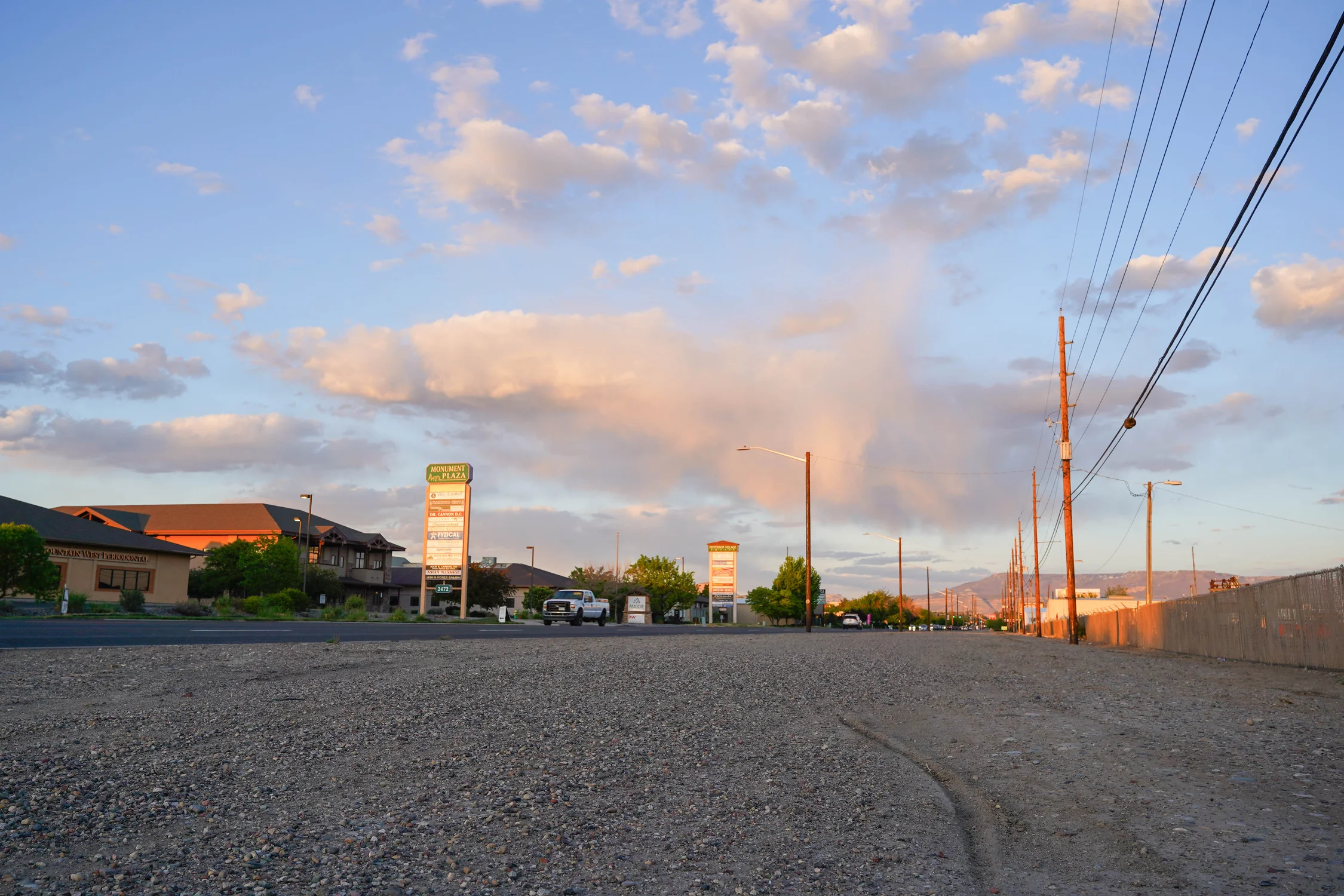 The wide swath of gravel and dirt destined to become a path between 24 ½ and 25 ½ roads. Photo: Joshua Vorse, Rocky Mountain PBS