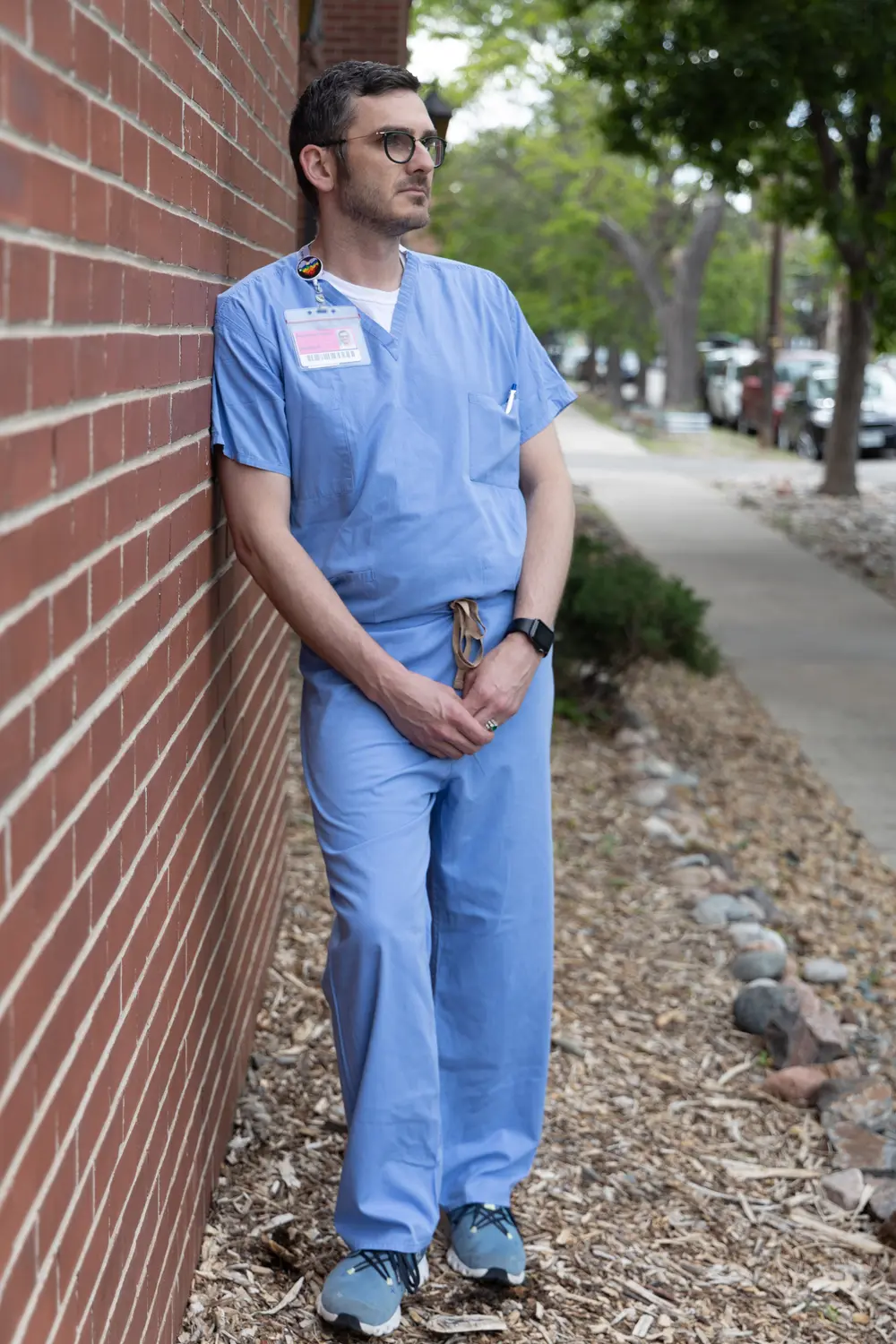 “What I have seen is a lot of young people who are setting boundaries and saying ‘I deserve better.’ I’m not saying they don’t care. It’s just nursing is more viewed as a job,” said Gregory Roberts, a labor and delivery nurse of 17 years who has worked in Texas, Florida and now Colorado.  Photo: Andrea Kramar, Rocky Mountain PBS