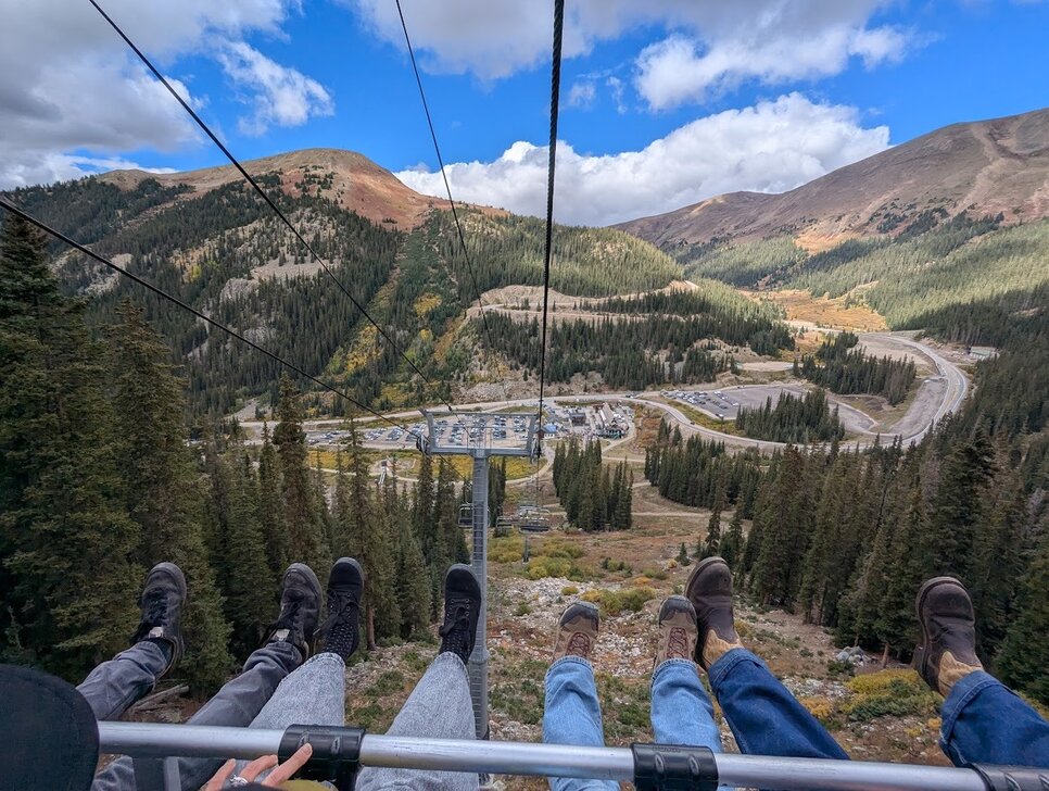 Chair lift ride