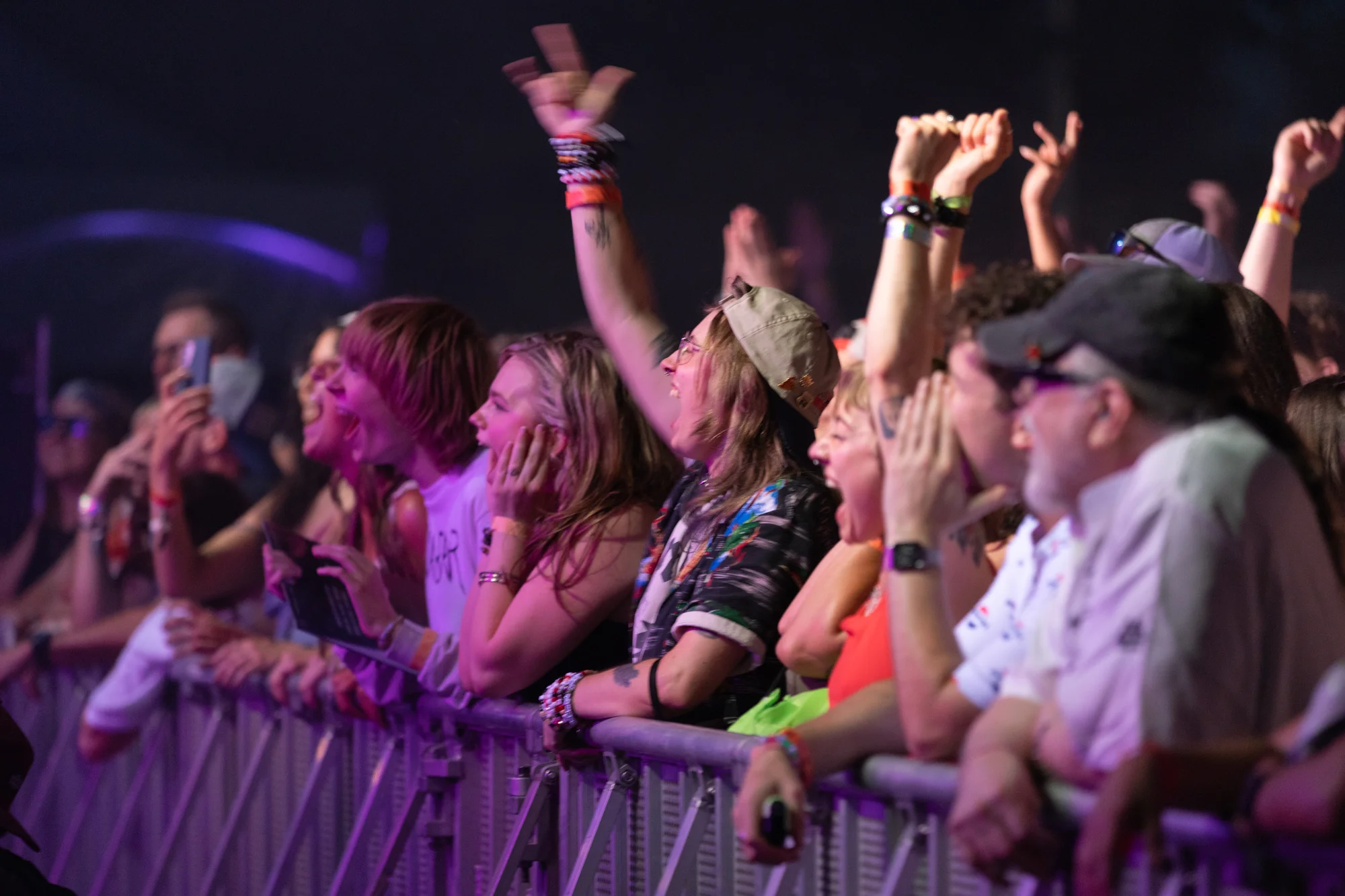 UMS attendees get loud at the barricade for Boston rock band Vundabar Saturday, July 26. Photo: Carly Rose, Rocky Mountain PBS