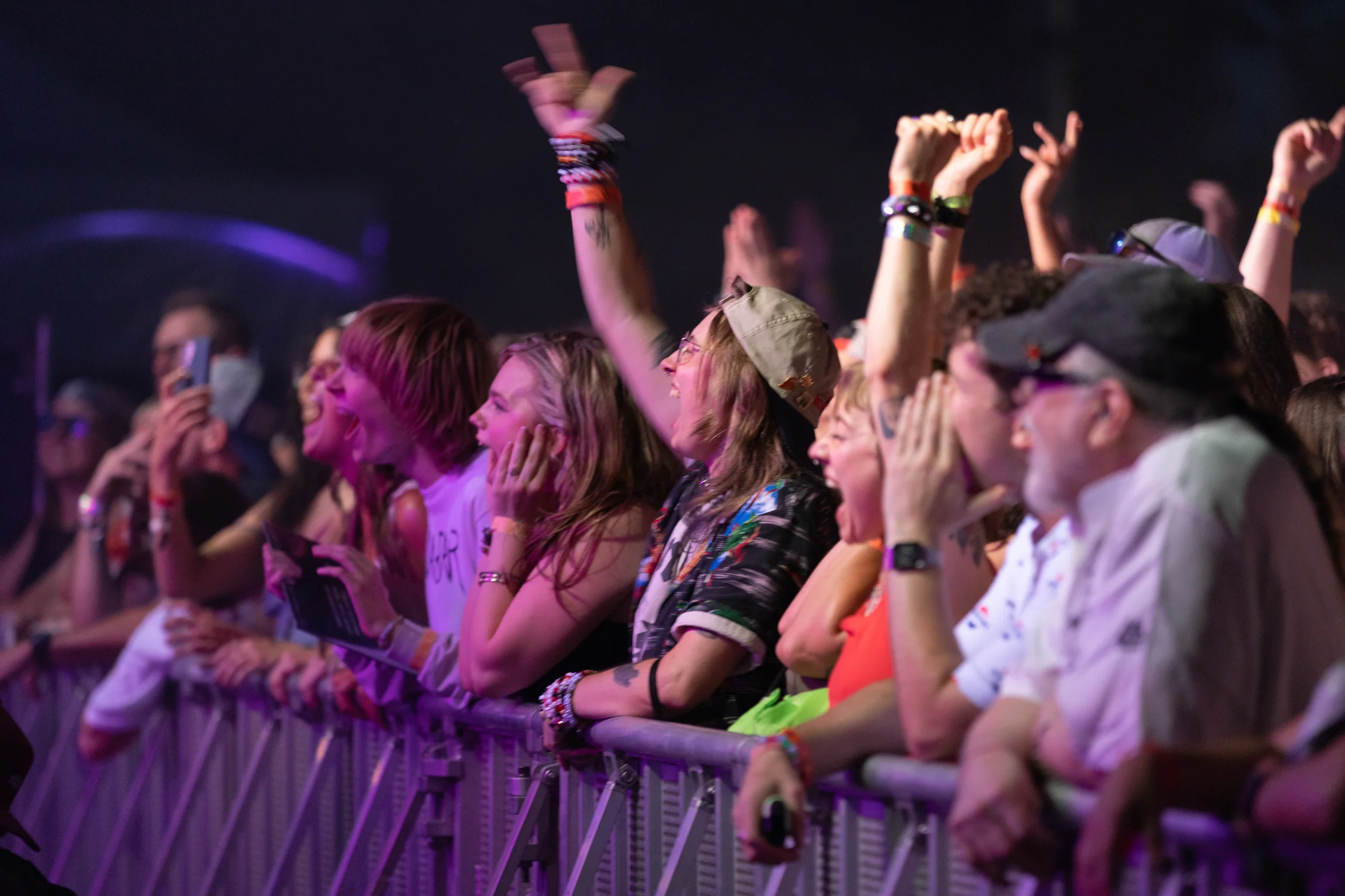 UMS attendees get loud at the barricade for Boston rock band Vundabar Saturday, July 26. Photo: Carly Rose, Rocky Mountain PBS