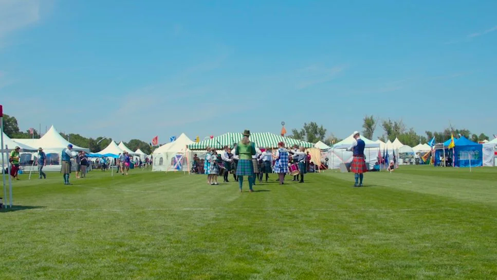 The Colorado Youth Pipe Band performs in front of three judges judging their marching, their timing and their performance. Photo: Chase McCleary, Rocky Mountain PBS