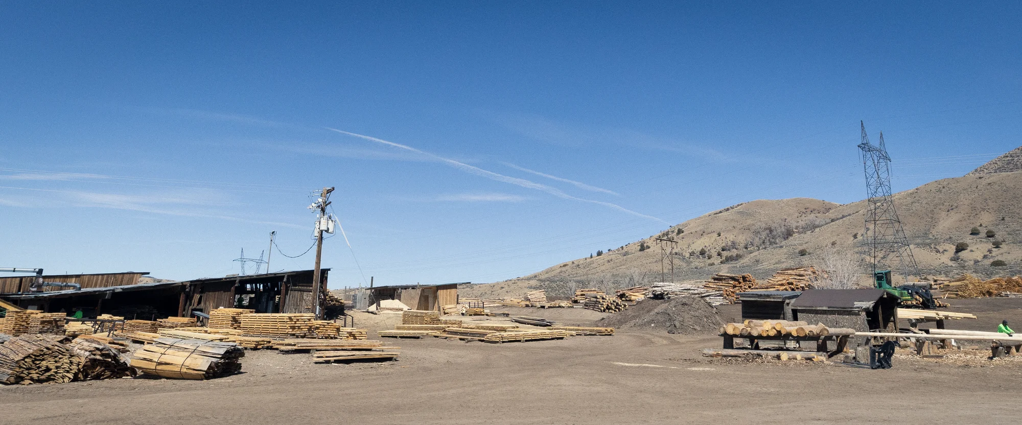 The Mill processes approximately 40 truckloads of locally sourced timber. Photo: Cormac McCrimmon, Rocky Mountain PBS