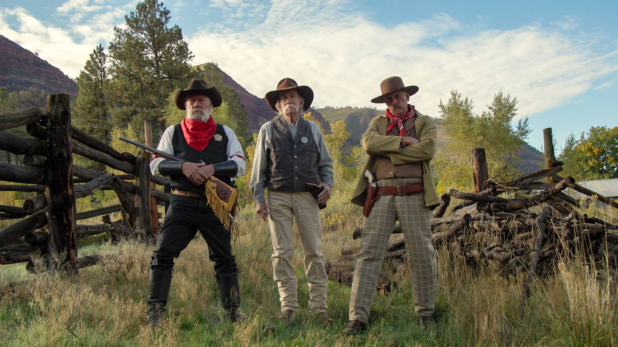 "Even though we use blanks for our shootouts, we make sure the spectators are far enough away from us that there’s no chance of anyone getting in the line of fire," Perez, middle, said.