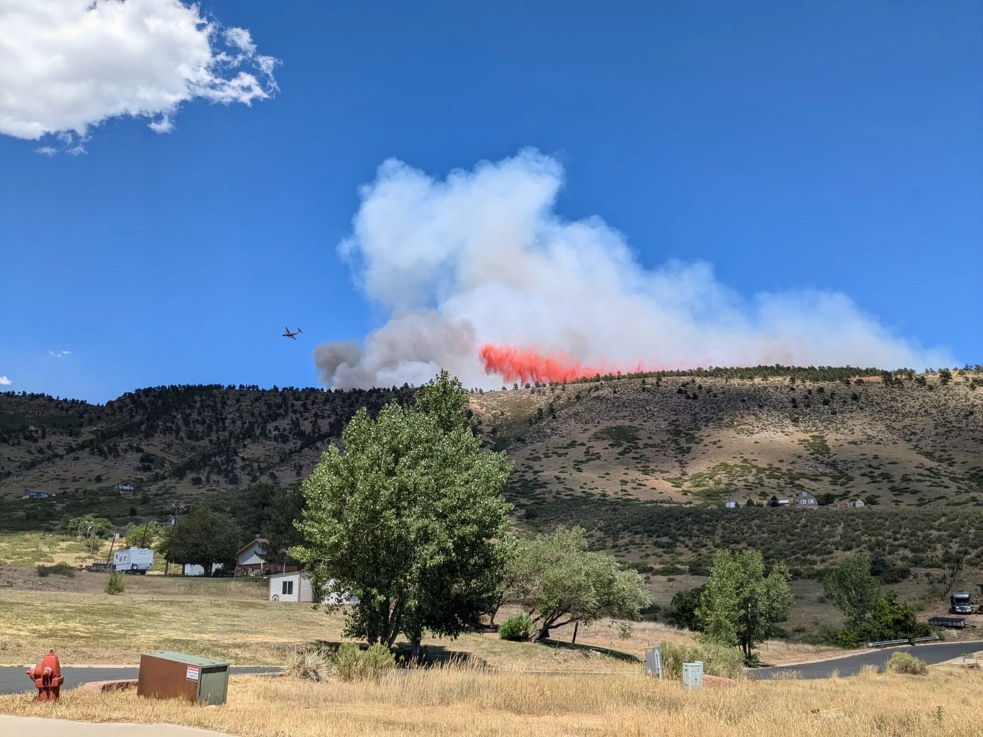 A view of the Stone Canyon fire in Lyons the day of Bochenek's evacuation.