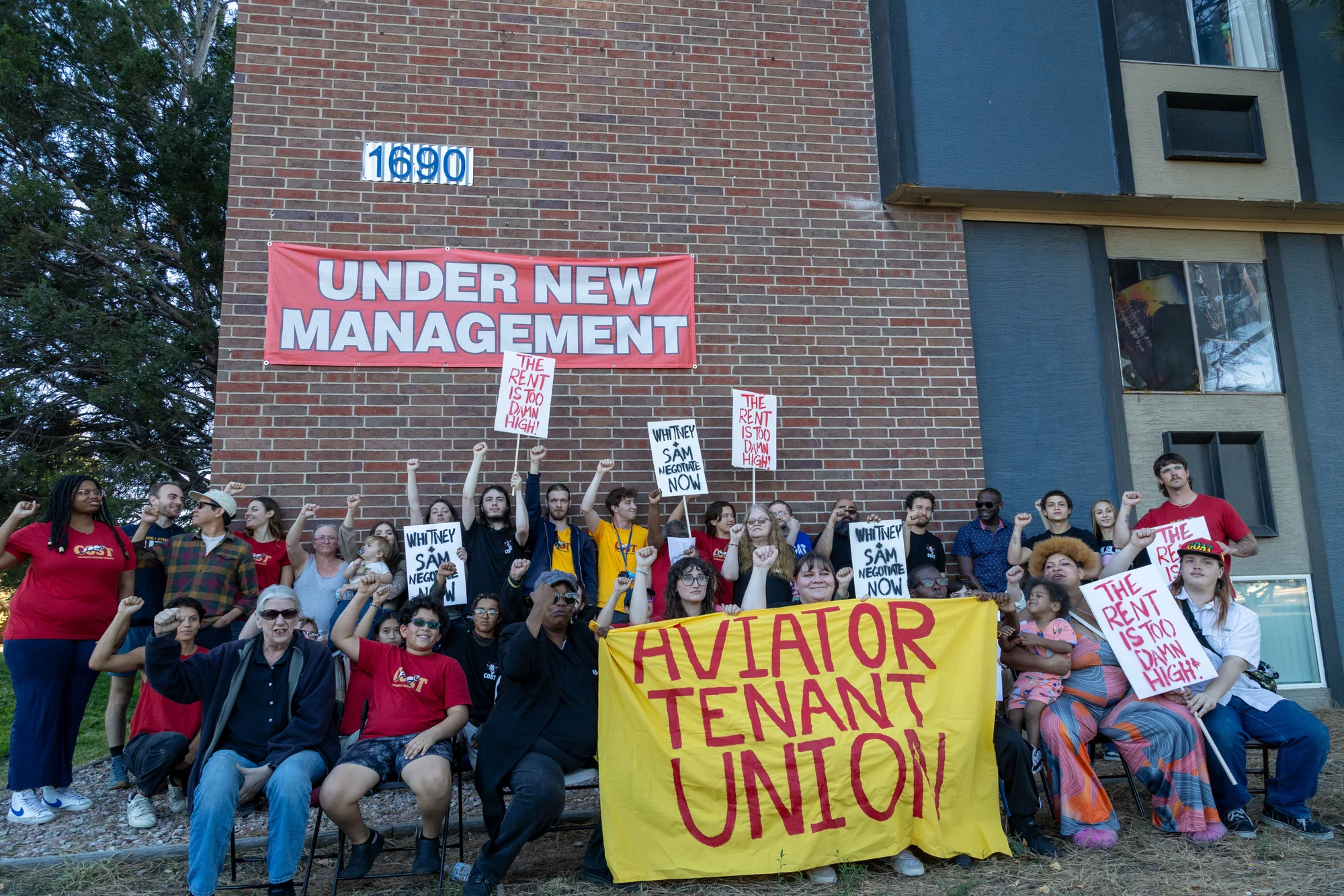 A majority of the apartment complex's tenants joined the union. Photo: Chelsea Casabona, Rocky Mountain PBS