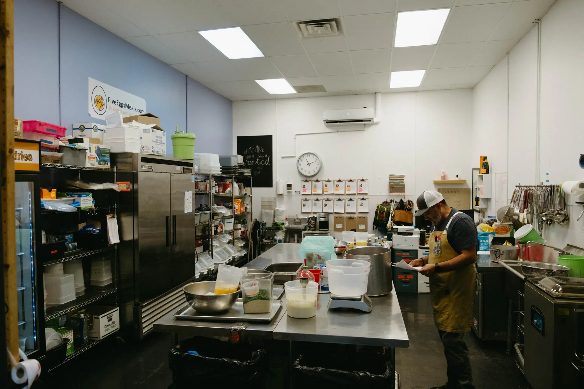 Inside one of the rooms in Five Eggs' commissary kitchen. Photo: Peter Vo, Rocky Mountain PBS