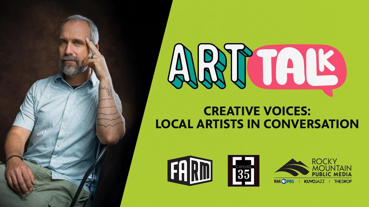 A poster for Creative Voices: Local Artists in Conversation featuring Matt Janson  event