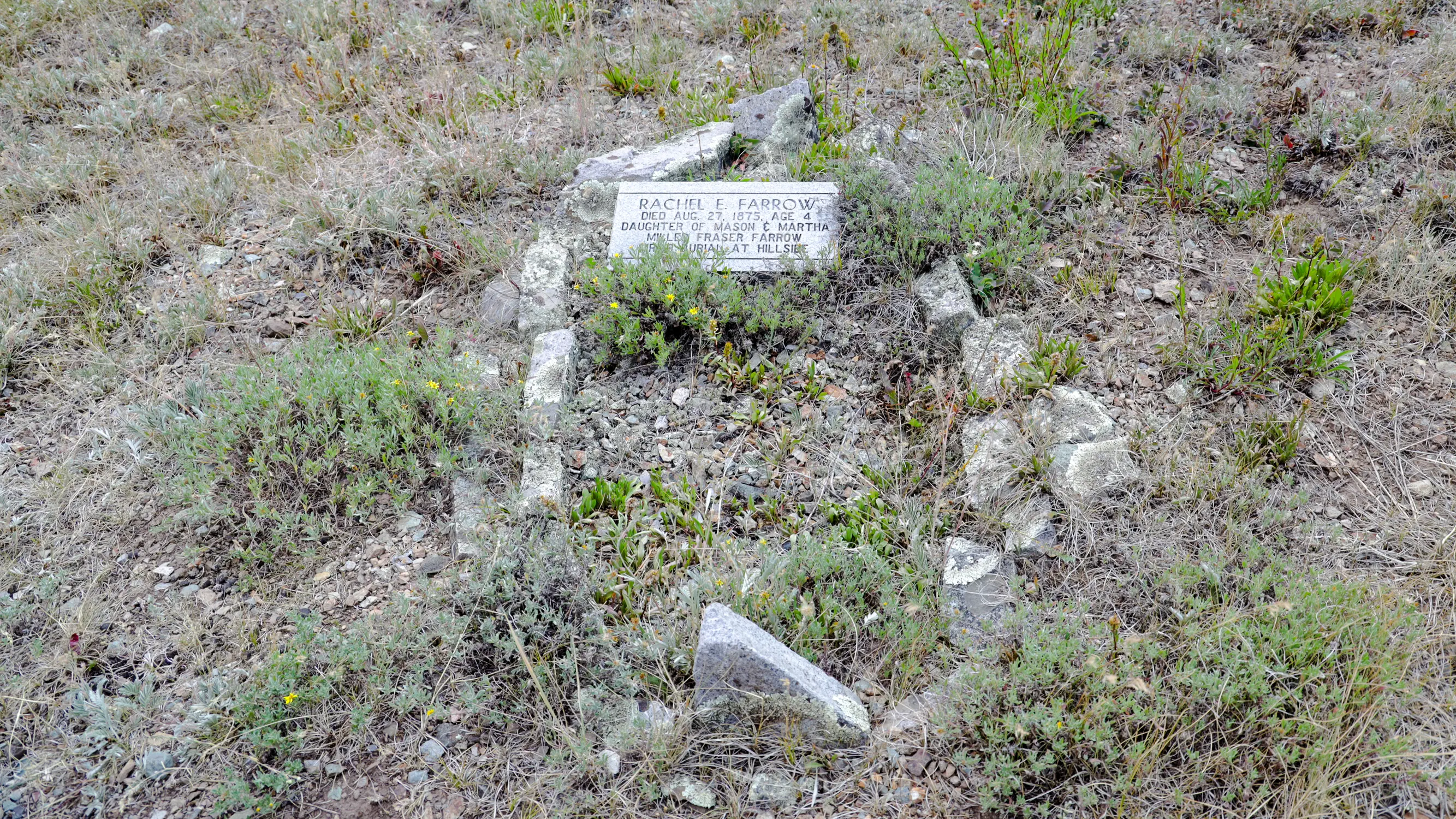 The grave of Rachel E. Farrow. Photo: Ziyi Xu, Rocky Mountain PBS
