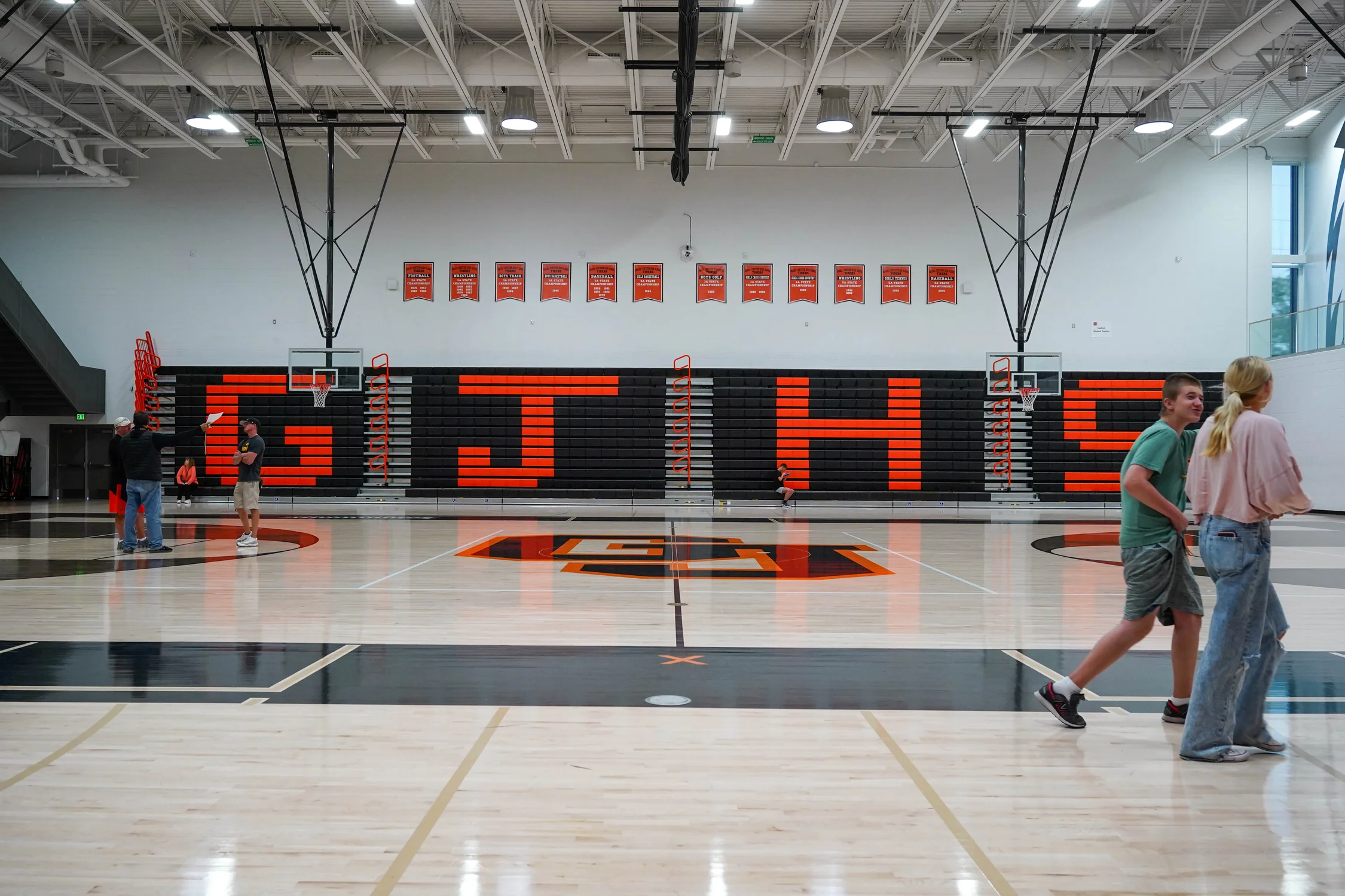 The court at GJHS. On the second floor, an auxiliary gym provides more room when this one is in use. Photo: Joshua Vorse, Rocky Mountain PBS