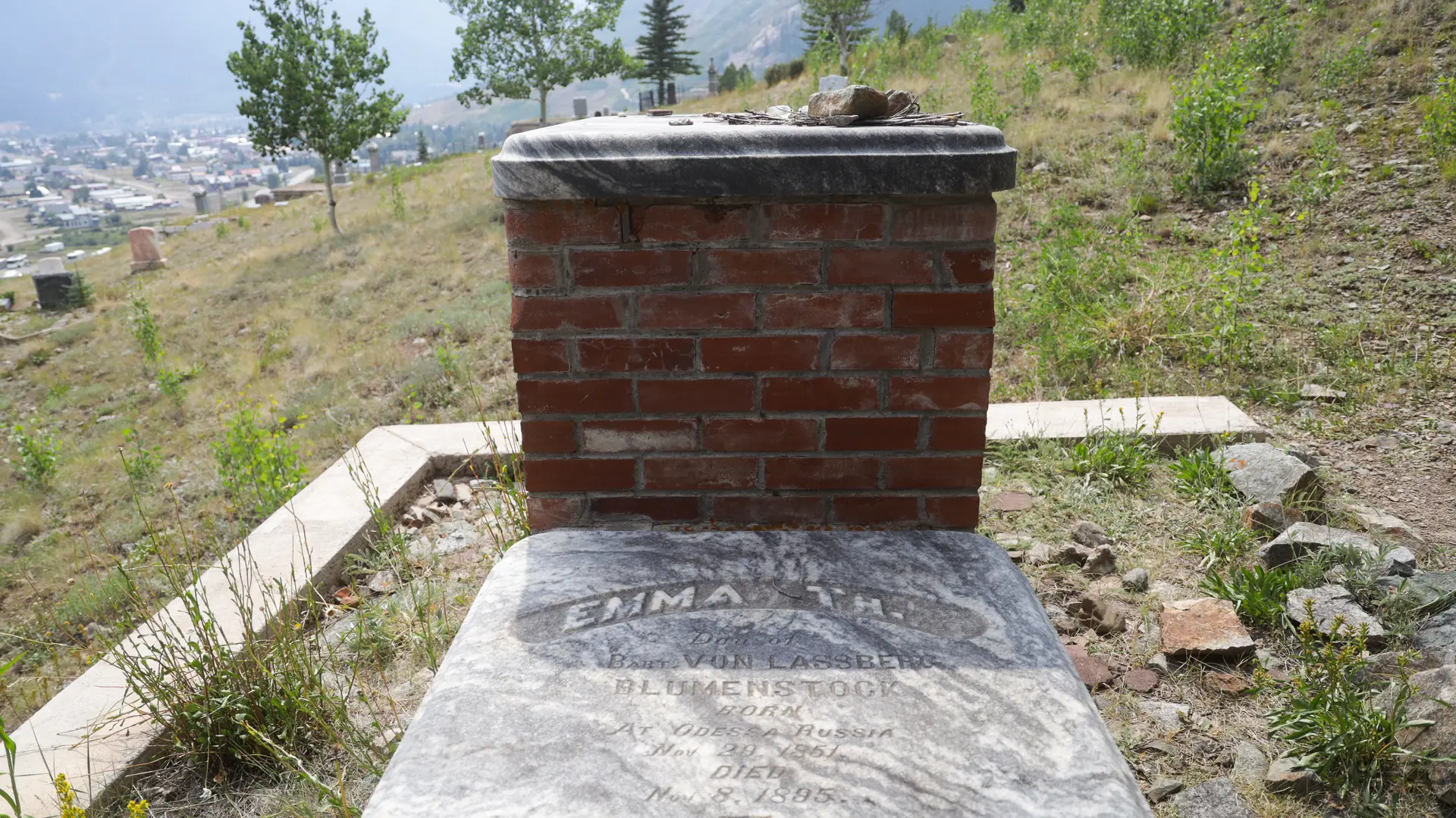 Emma Harris, aka "Russian Princess," is buried at the cemetery. Photo: Ziyi Xu, Rocky Mountain PBS