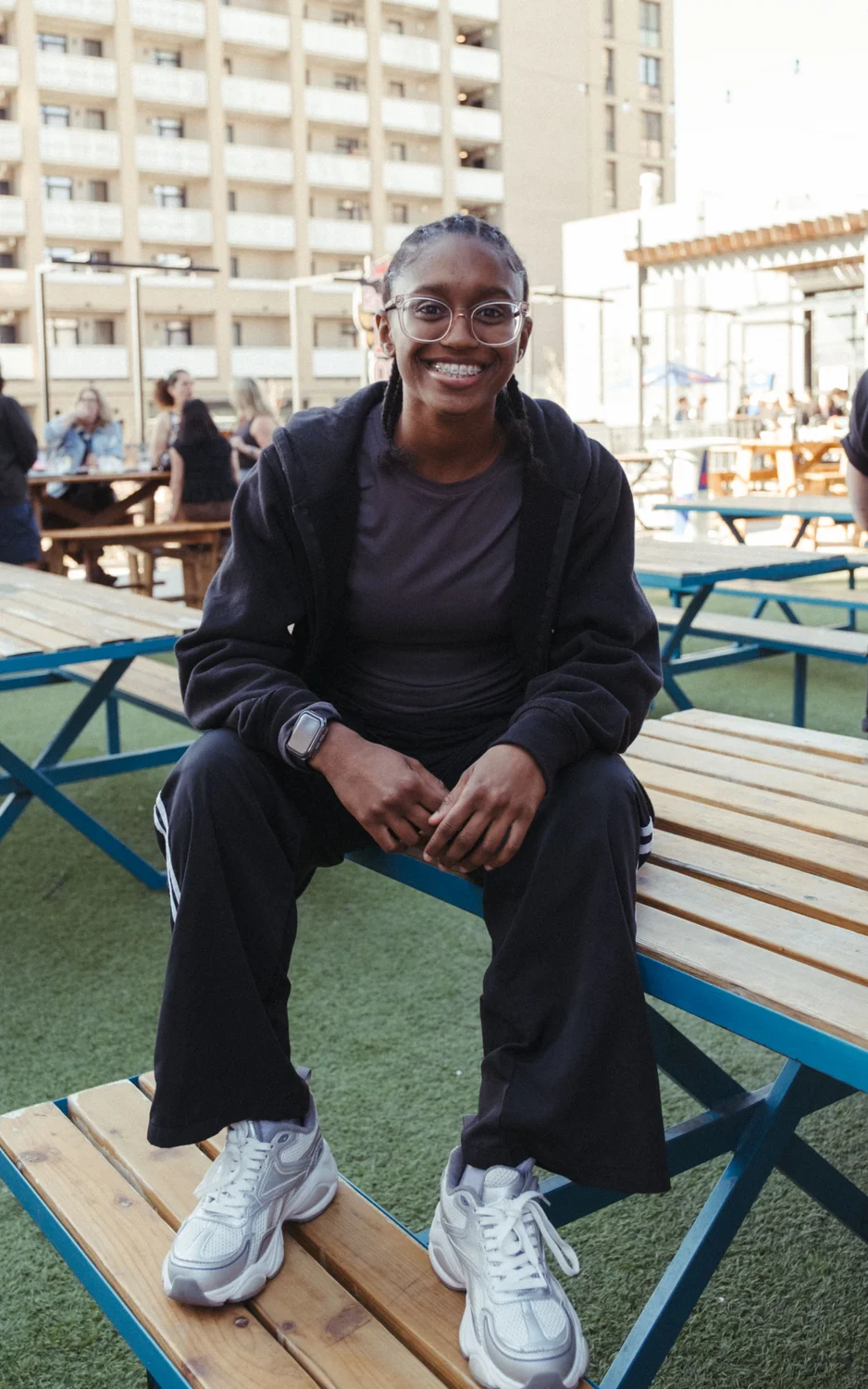B-girl India flew in from Chicago to participate in the Red Bull BC One Denver. Photo: Peter Vo, Rocky Mountain PBS