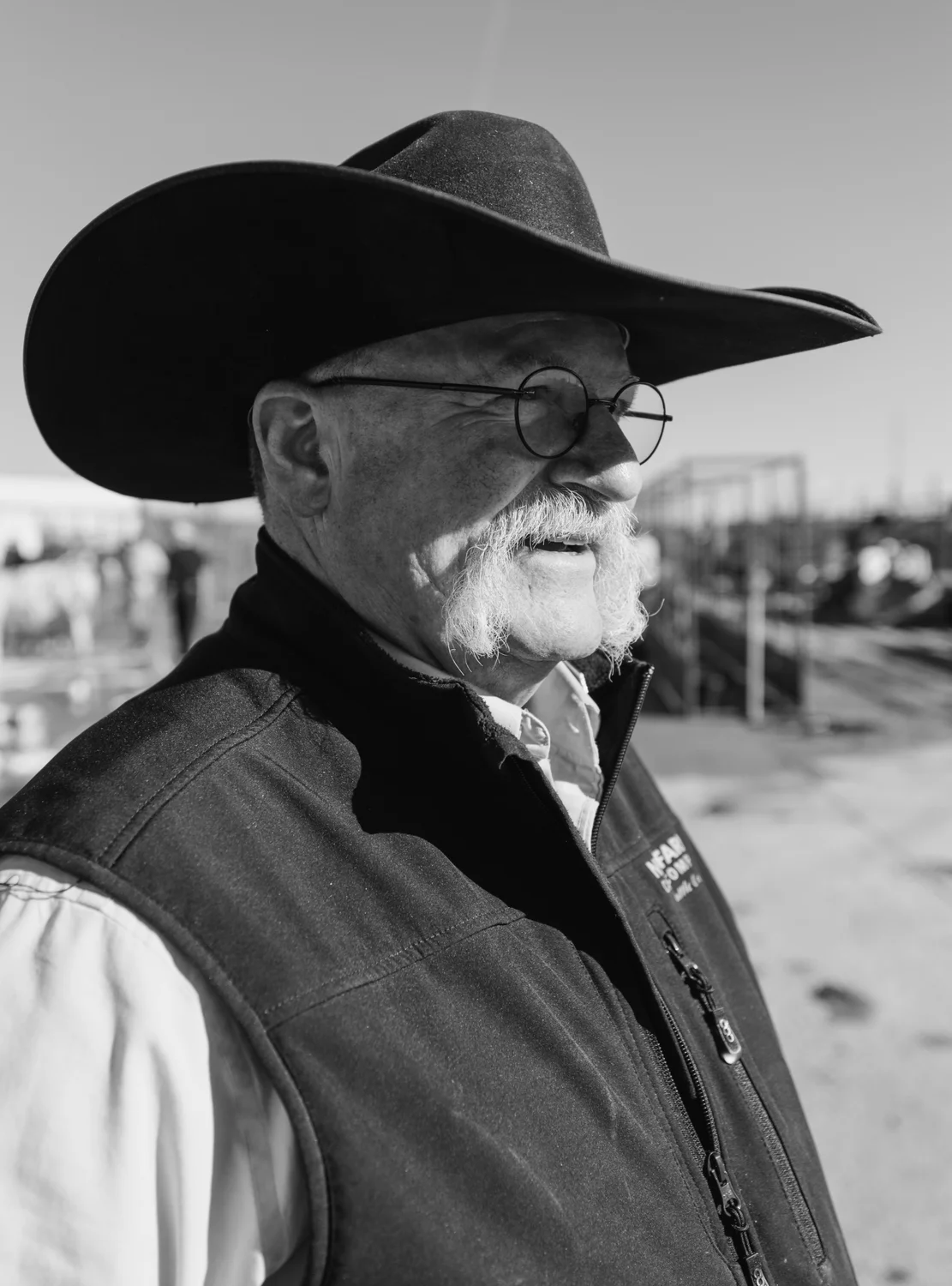 Think Denver traffic’s bad? Try merging with a livestock trailer. “I always keep my hat on when I drive in Denver. I get a pass because [people think] I’m a dumb cowboy,” said Van Neidig of Battle Creek, Nebraska. Neidig wears a Bar None hat made in Thedford, Nebraska. Photo: Cormac McCrimmon, Rocky Mountain PBS