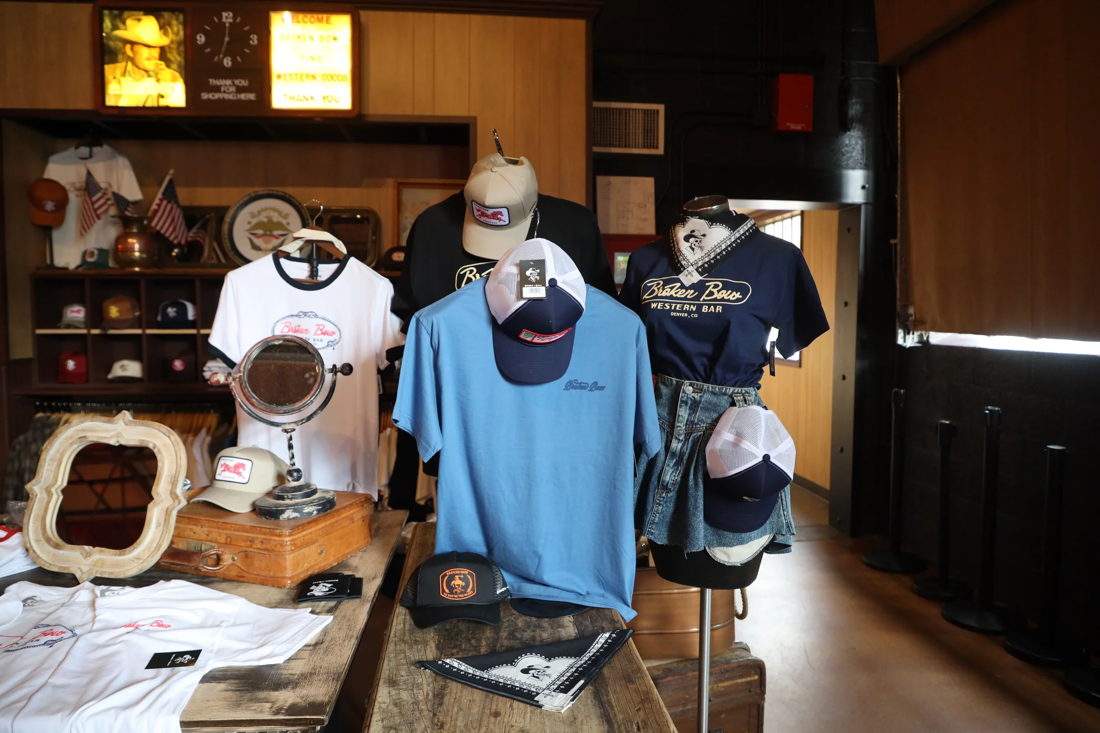 Broken Bow also features a retail store in the venue, with Patterson's brand merchandise on sale. Photo: Sarah Shoen, Rocky Mountain PBS