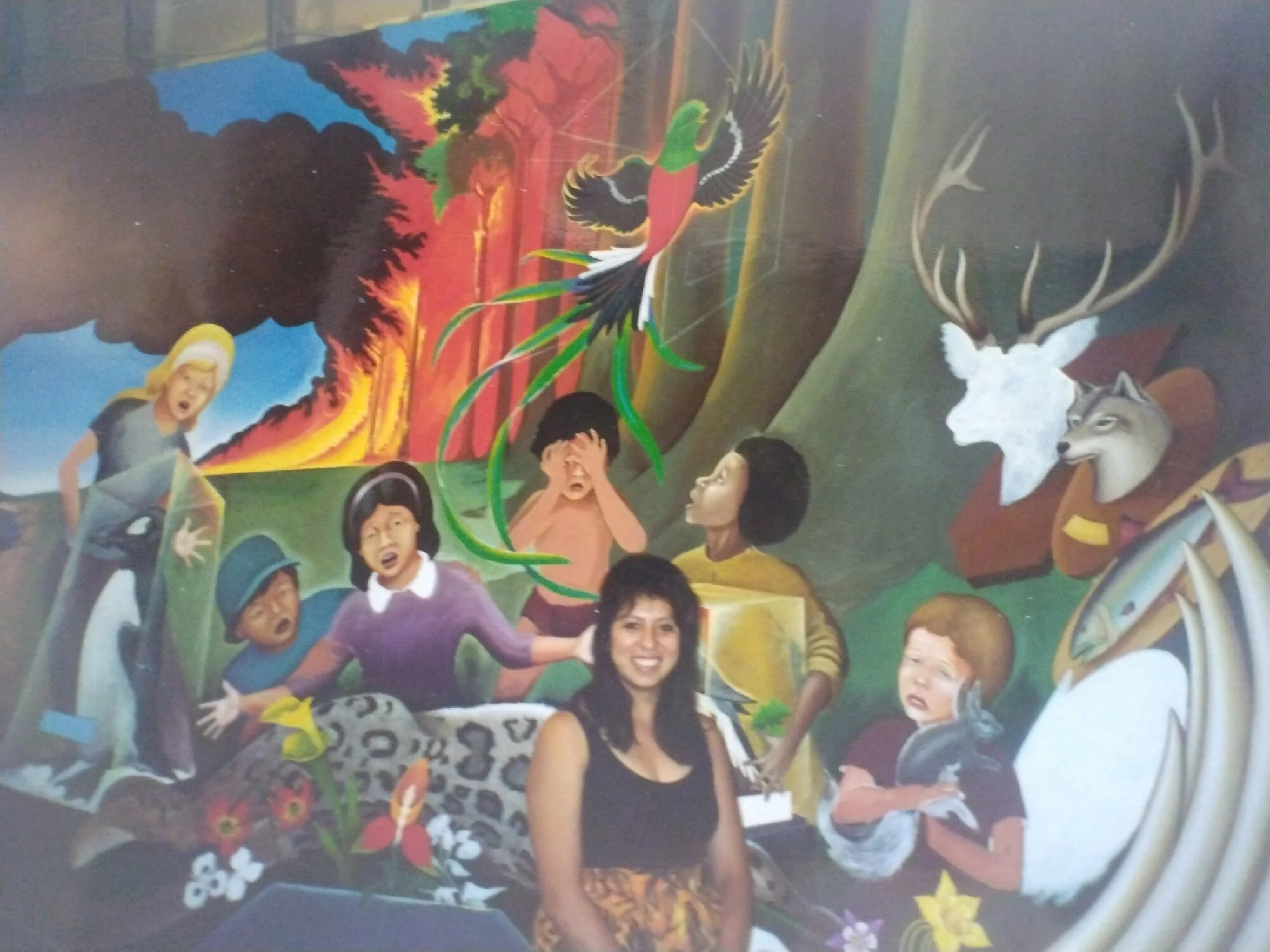 Leticia poses by the mural. Photo courtesy: Leticia ia Darlina Tanguma) 