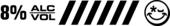 Loading bar with Noonshine logo, also showing 8% alcohol by volume content
