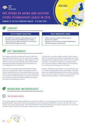 Project Result Preview - The future of aging & assisted living technologies in 2035 (Berlin, 19–20 May 2025)