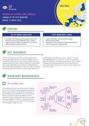 Project Result Preview - Futures of science and conflict (online, 27 March 2025)
