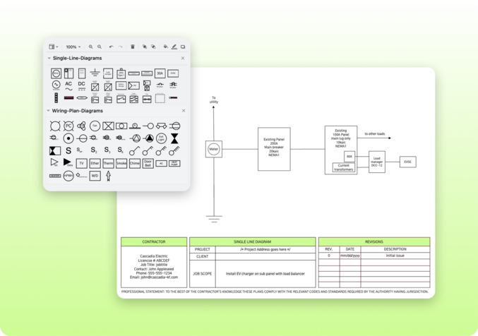 Kopperfield single line diagram tool and PDF output