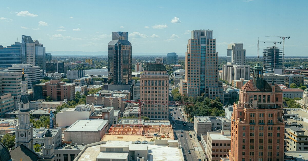 An angled view of downtown San Antonio