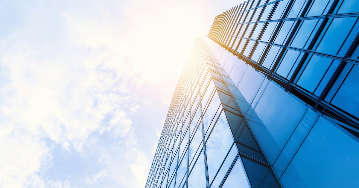 a tall building stretching up into the sky