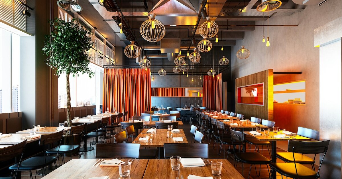 The inside of a restaurant franchise