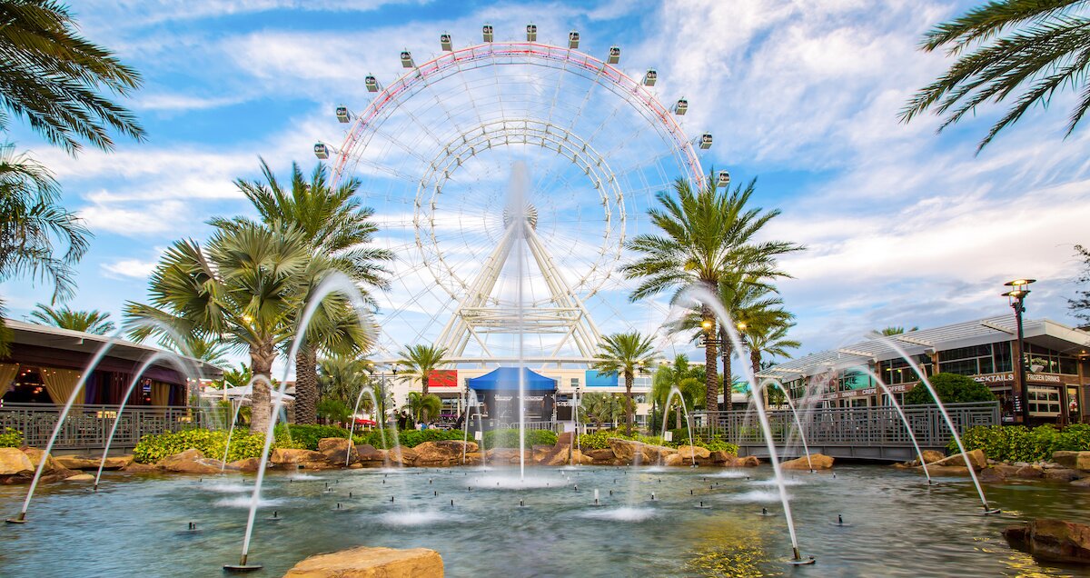 A Ferris wheel in one of Orlando's many amusement parks