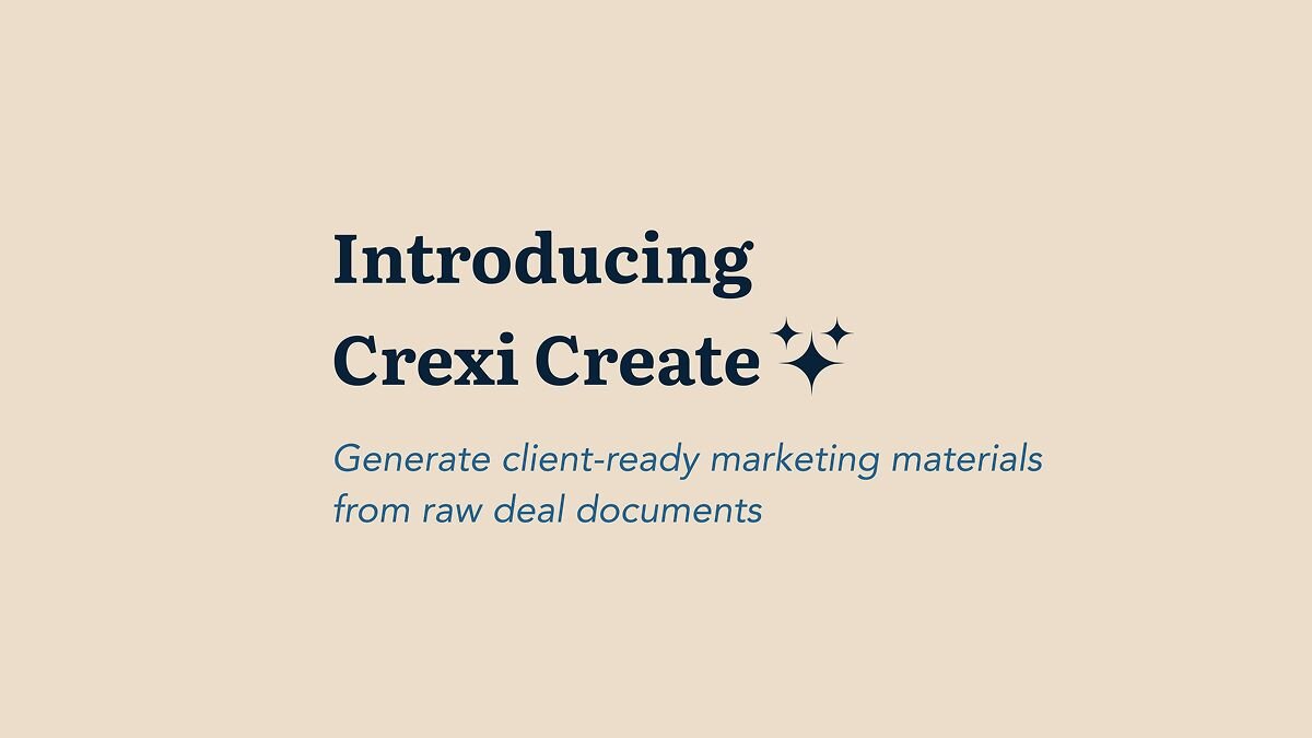 introducing Crexi Create AI marketing materials generator