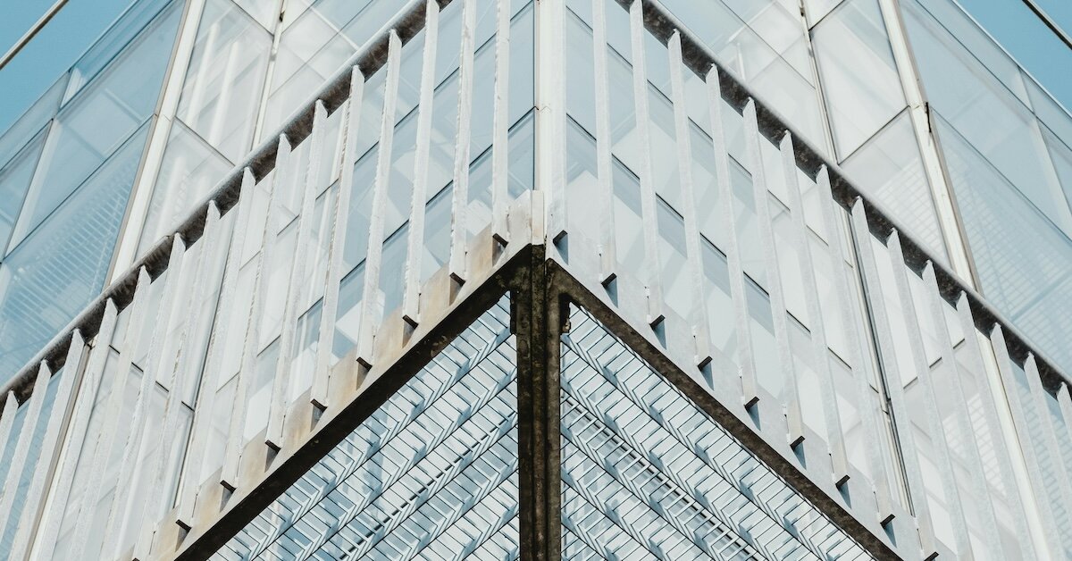 The exterior of a well-designed bank building