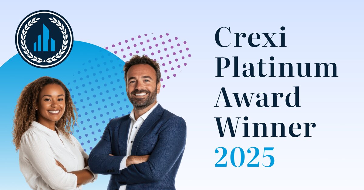 An illustrated graphic that says "Platinum Award Winners 2025"