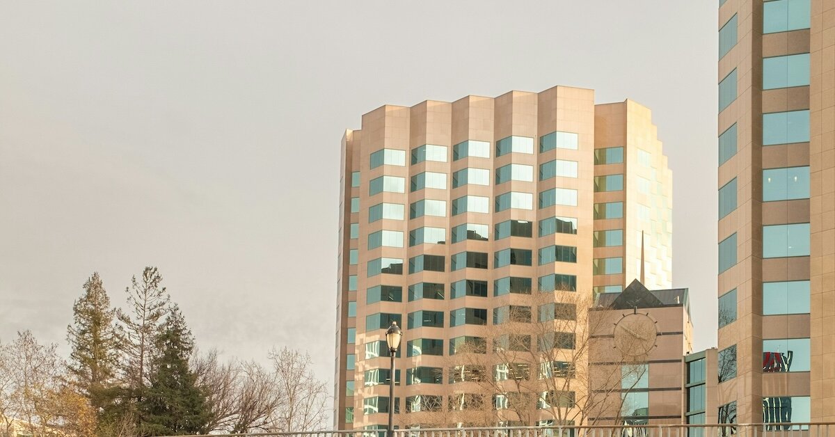 A building in sepia tones isolated from flood risks