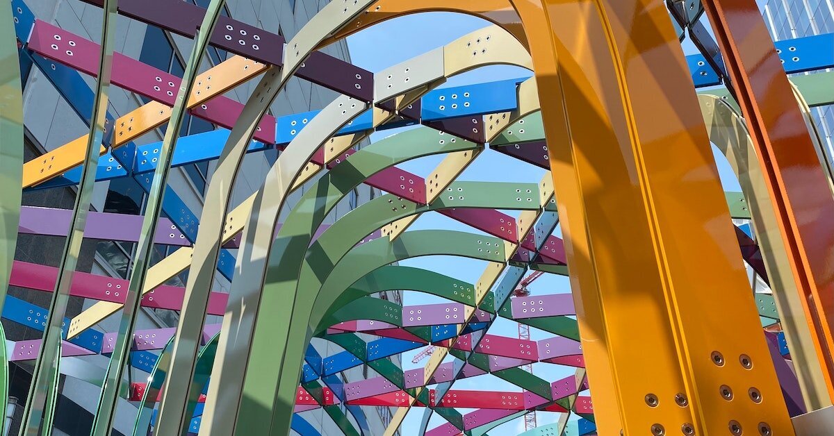 Colorful bridges in Philadelphia's downtown