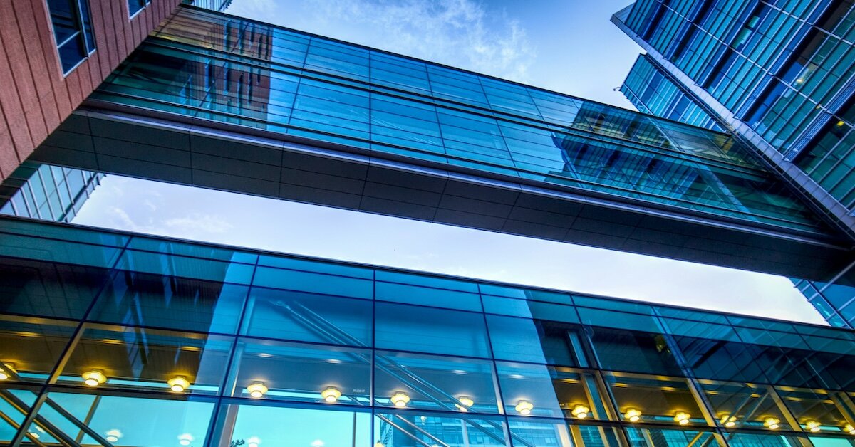 Decorative image of commercial real estate buildings