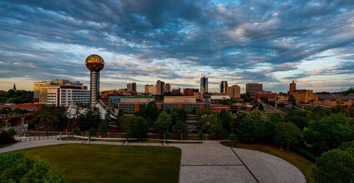 Knoxville's office market and downtown as viewed from a city park