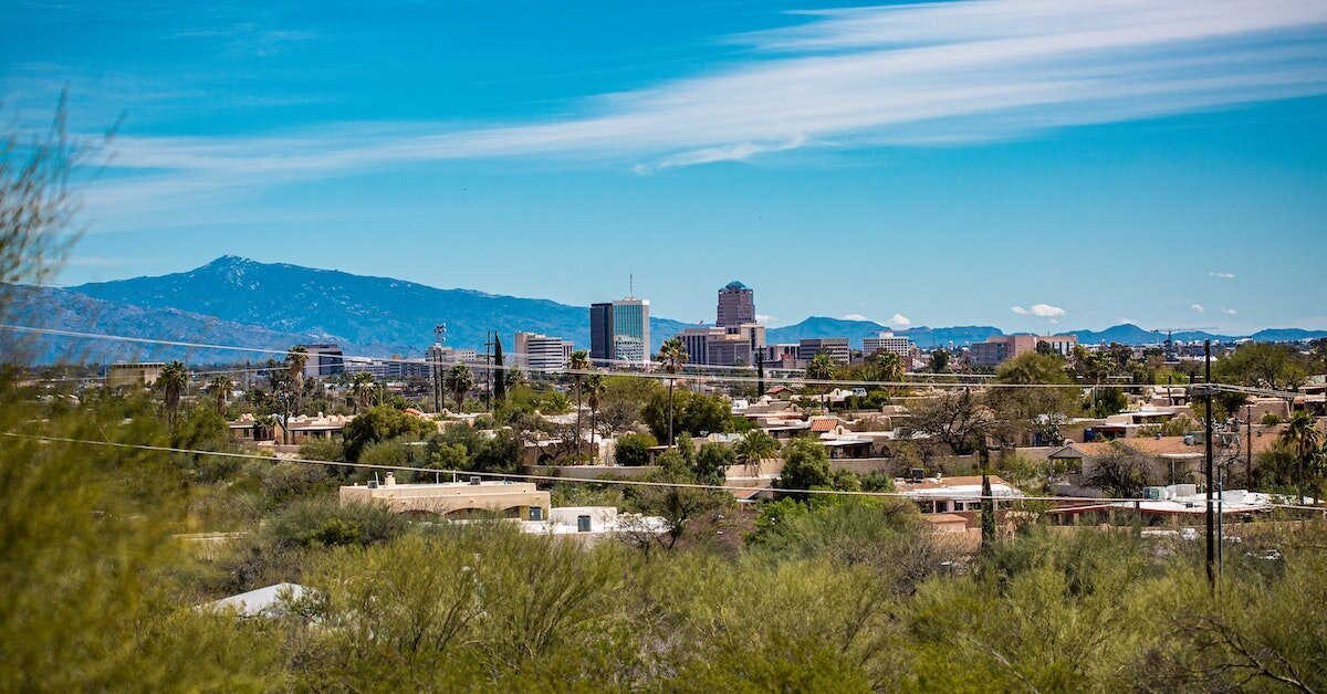 Downtown Tucson, AZ as seen from the desert