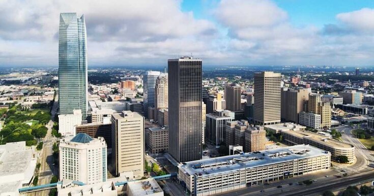 Downtown Oklahoma City's office business sector