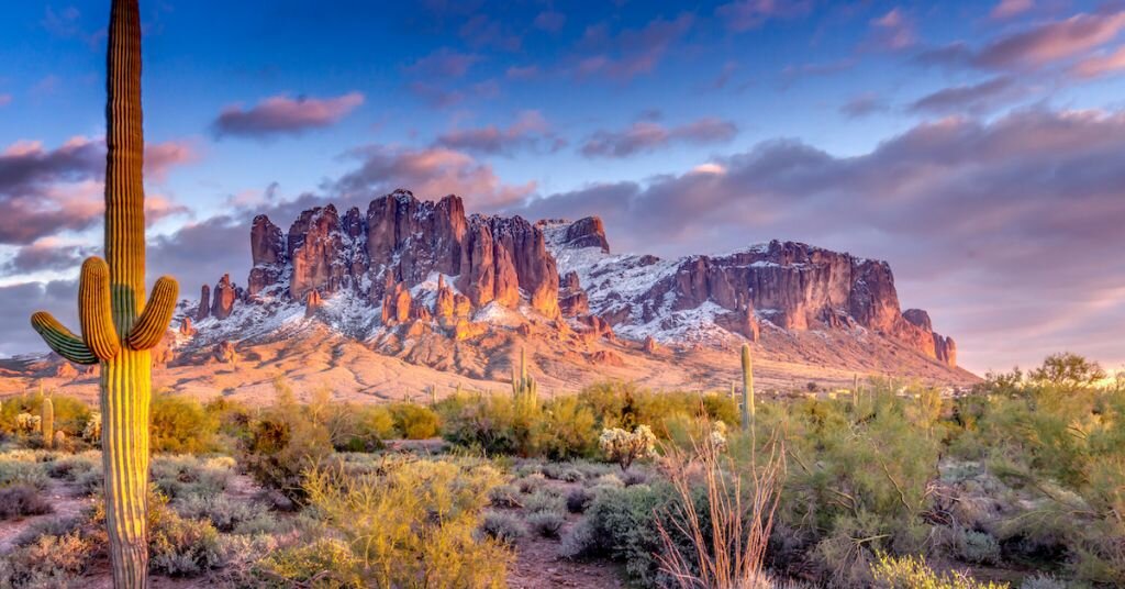 Desert bluffs and steppes outside of Phoenix, Arizona