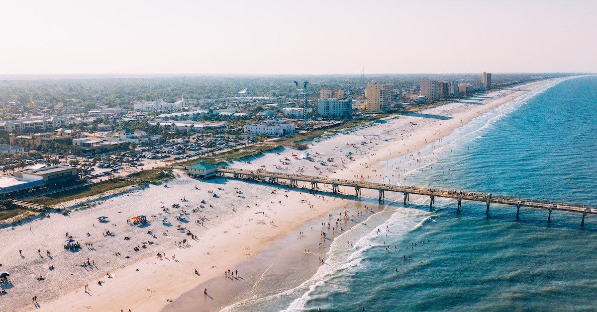 Beach and pier in Jacksonville
